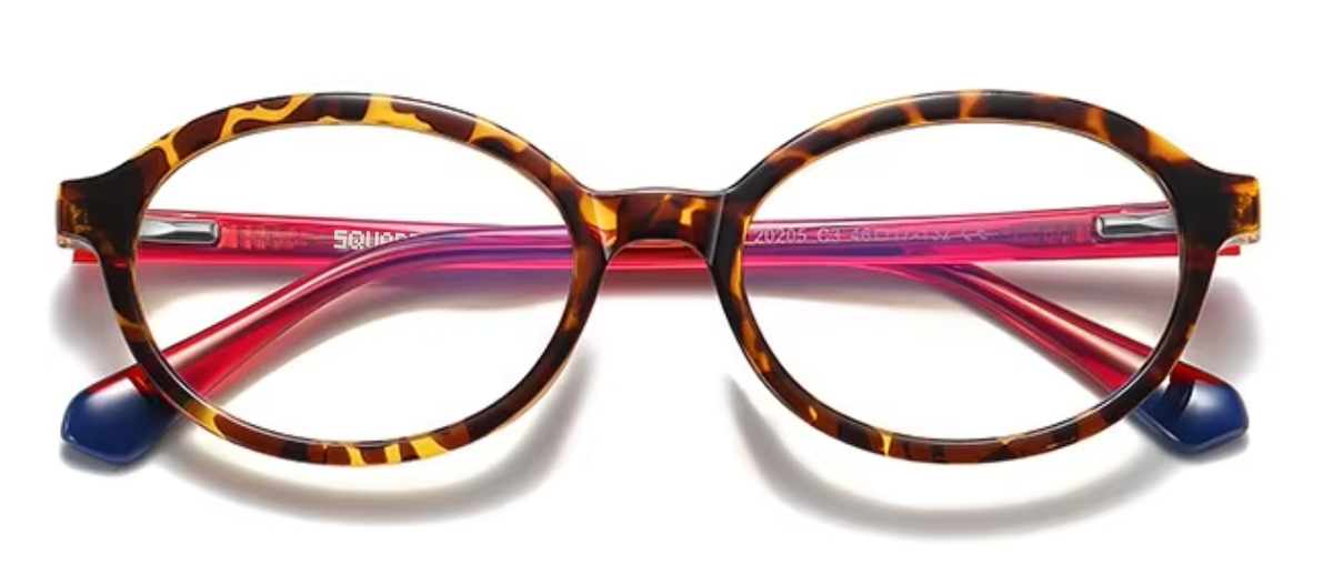 Shanghai glasses in Tortoiseshell/Red — front view