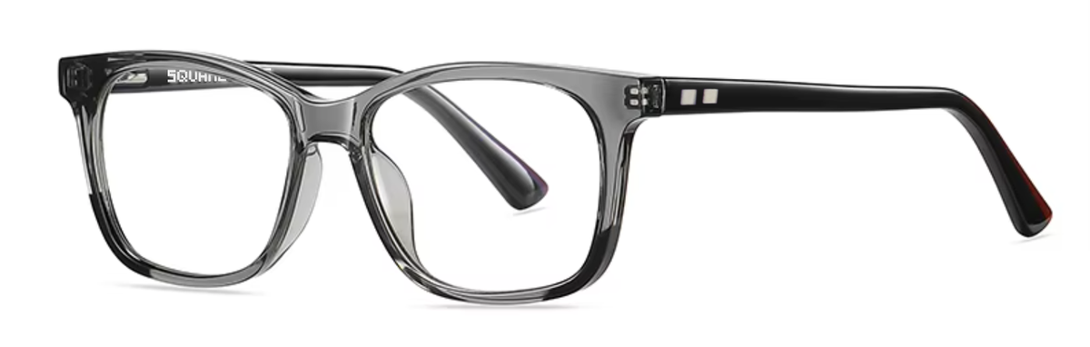 Amsterdam glasses in Smoke — angled view