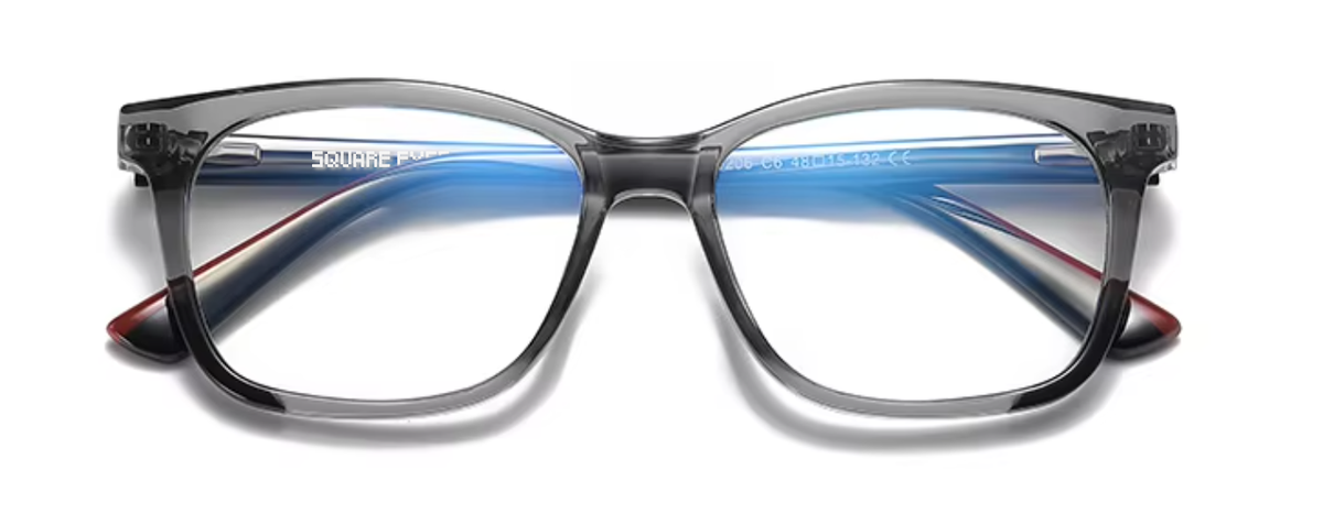 Amsterdam glasses in Smoke — front view