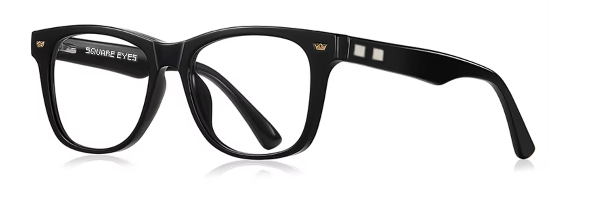 Brooklyn glasses in Black — angled view