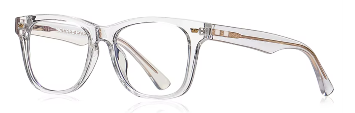 Brooklyn glasses in Clear — angled view