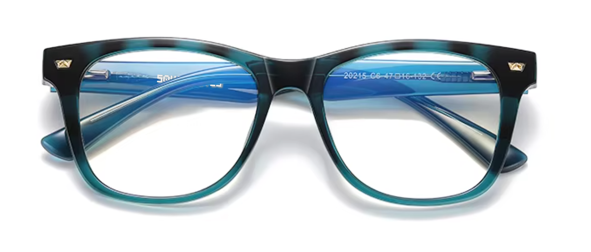 Brooklyn glasses in Teal — front view