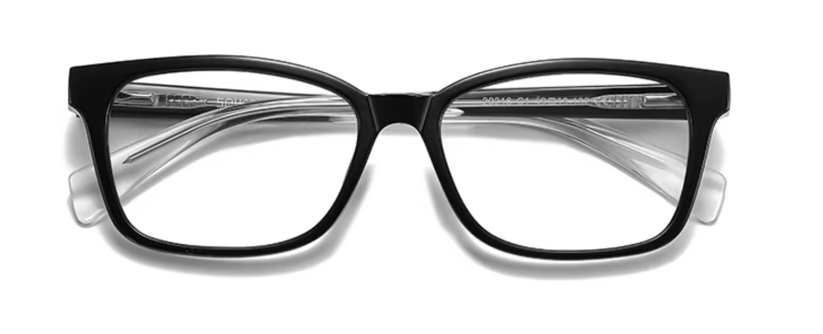 Oslo glasses in Black/Clear — front view