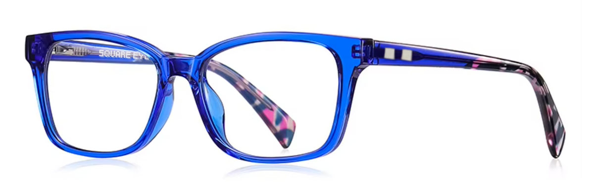 Oslo glasses in Blue — angled view