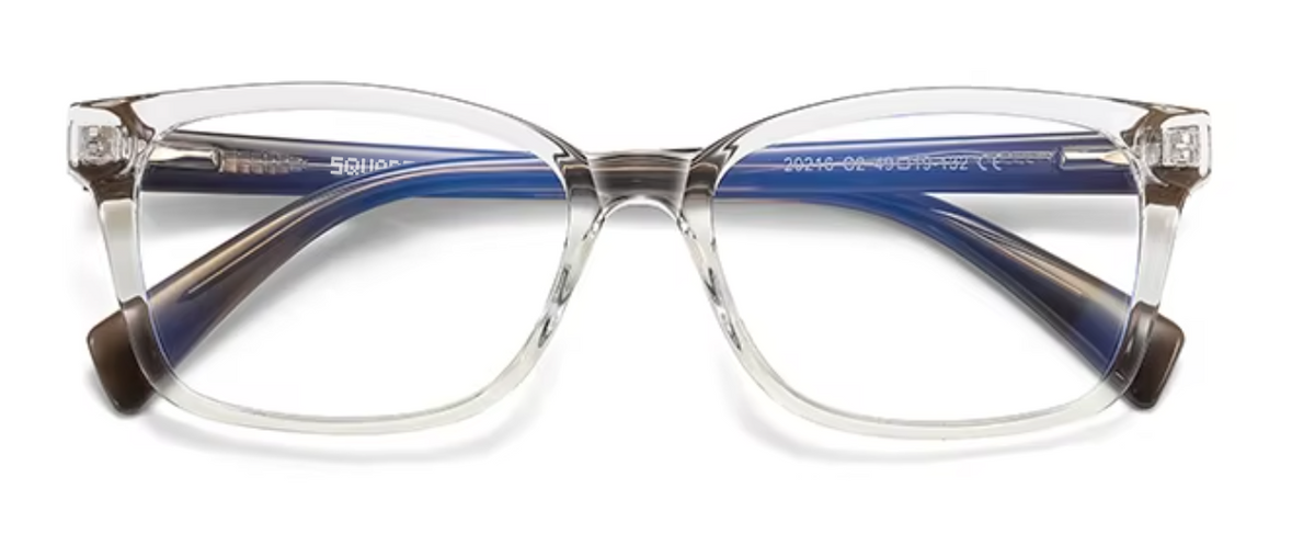 Oslo glasses in Clear/Lime — front view