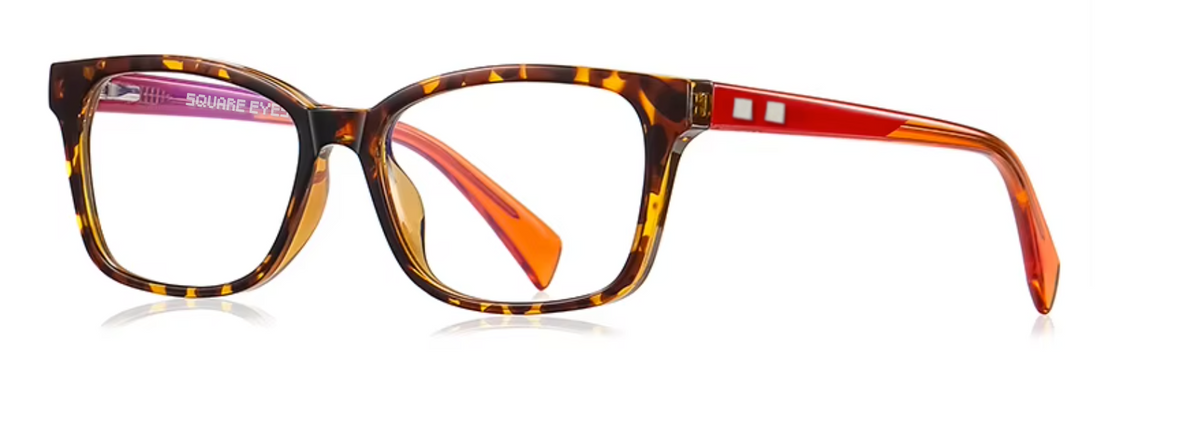 Oslo glasses in Tortoiseshell/Orange — angled view