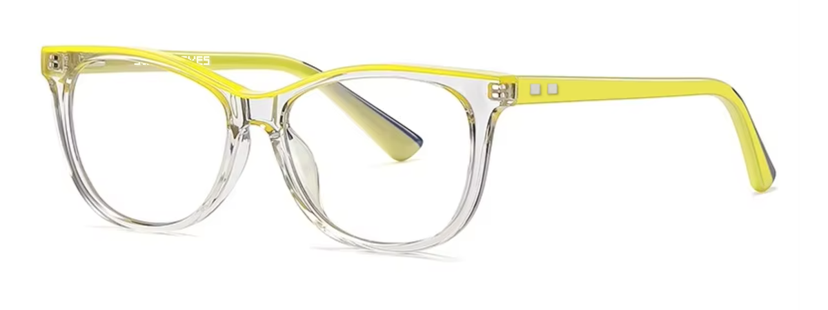 Paris glasses in Clear/Yellow — angled view