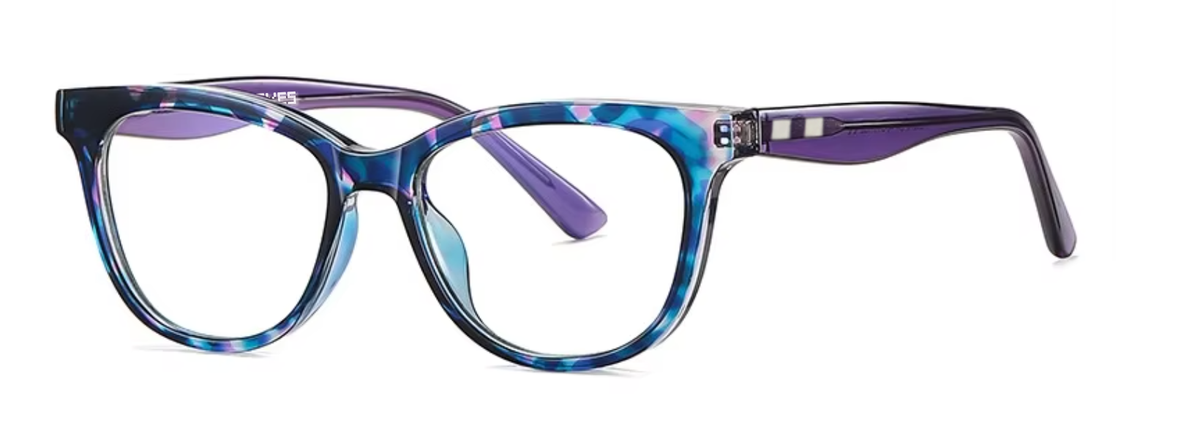 Seoul glasses in Blue/Purple — angled view