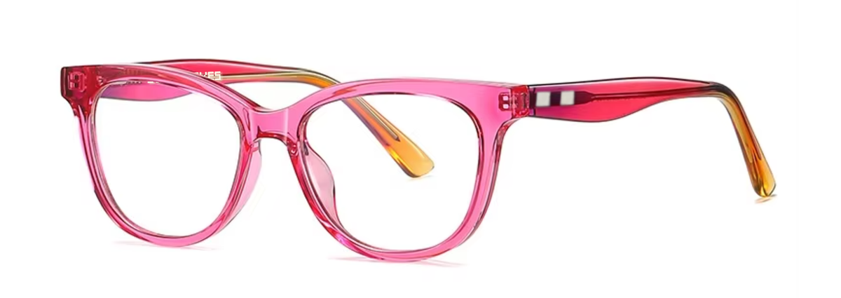 Seoul glasses in Pink/Orange — angled view