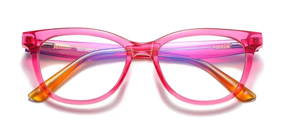 Seoul glasses in Pink/Orange — front view