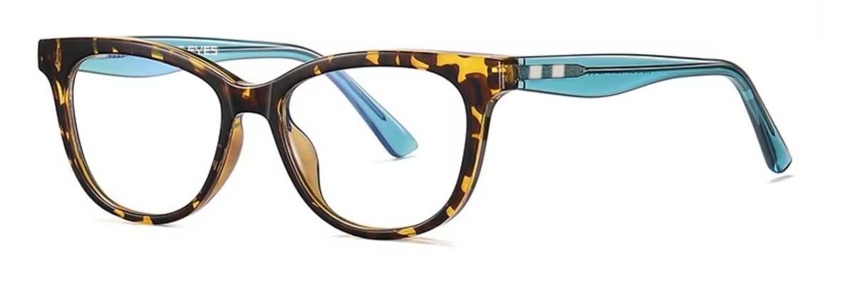 Seoul glasses in Tortoiseshell/Blue — angled view