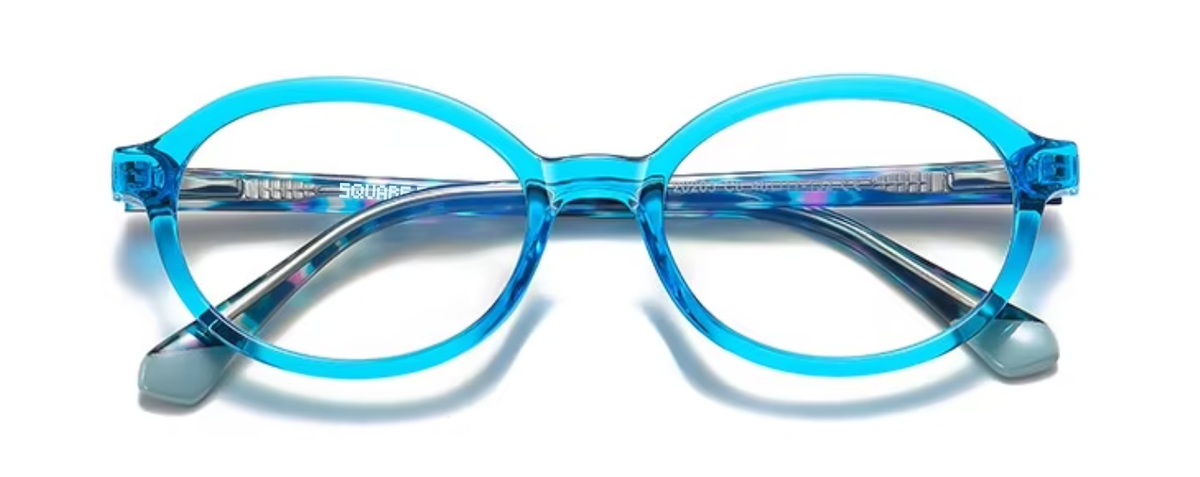 Shanghai glasses in Aqua — front view