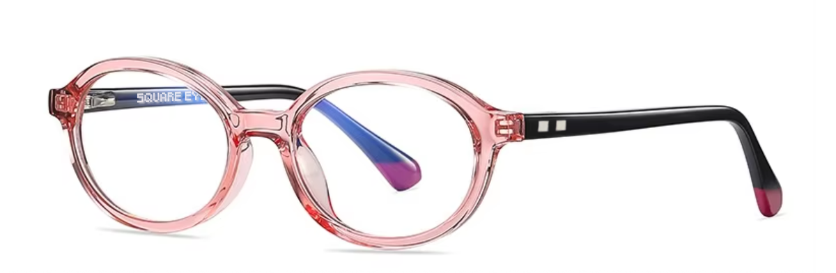 Shanghai glasses in Blush/Black — angled view
