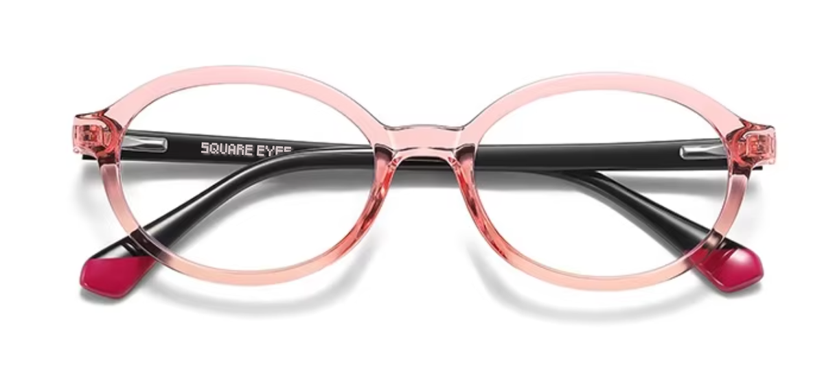 Shanghai glasses in Blush/Black — front view
