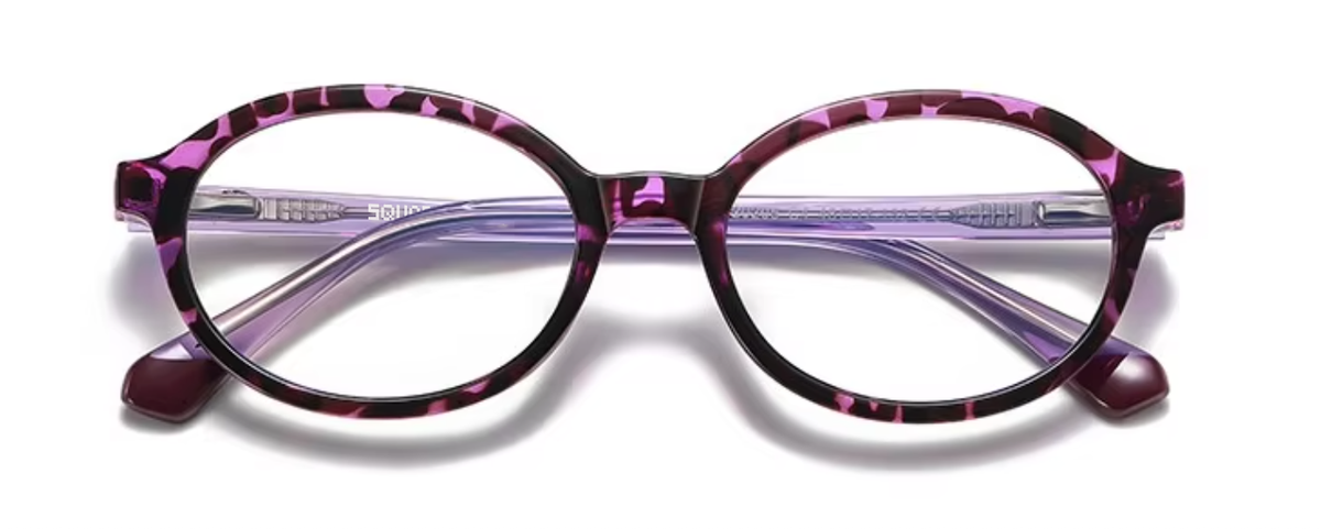 Shanghai glasses in Purple/Tortoiseshell — front view